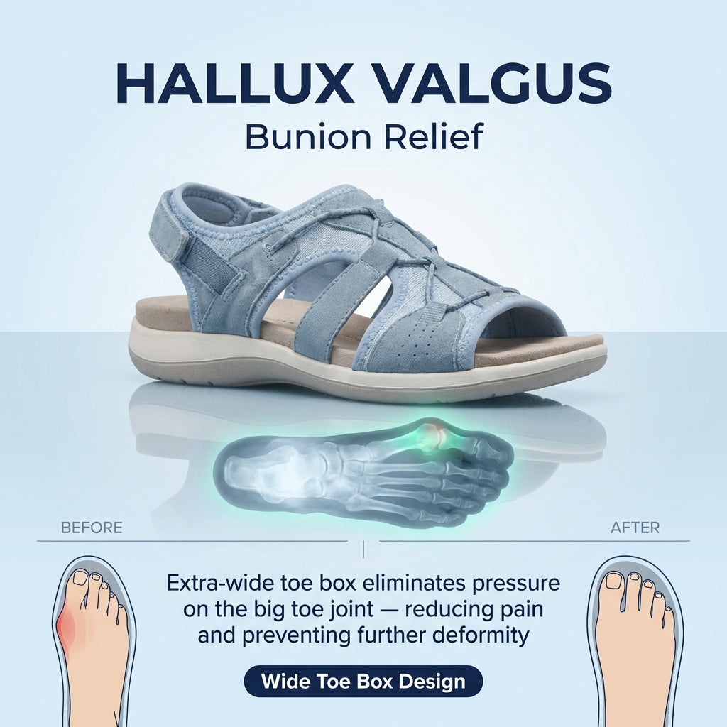 Orthopedic Sport Mesh Sandals - Multi-Strap Adjustable Design for Hallux Valgus