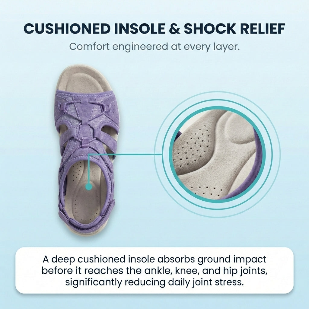 Orthopedic Sport Mesh Sandals - Multi-Strap Adjustable Design for Joint Pain