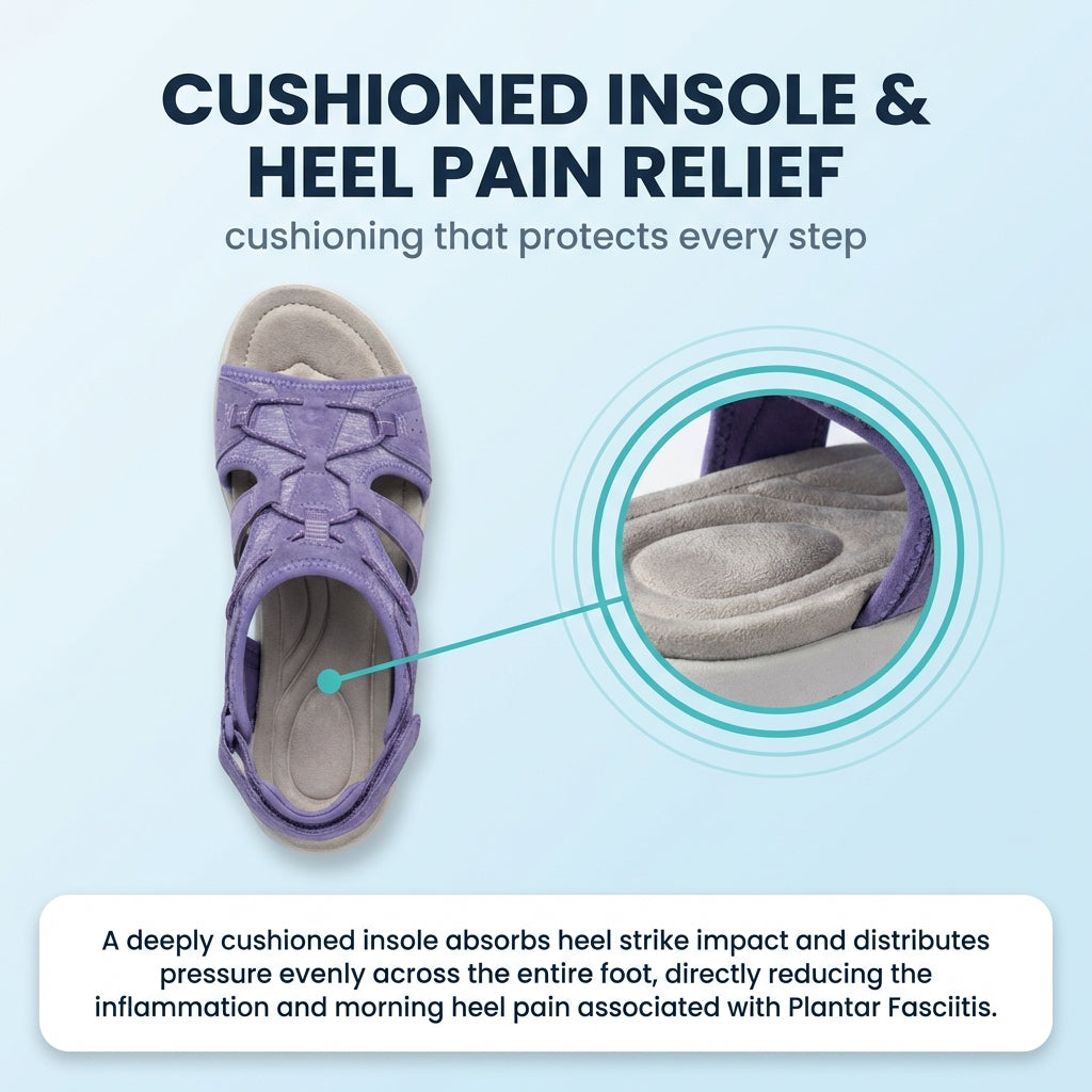 Orthopedic Sport Mesh Sandals - Multi-Strap Adjustable Design for Plantar Fasciitis