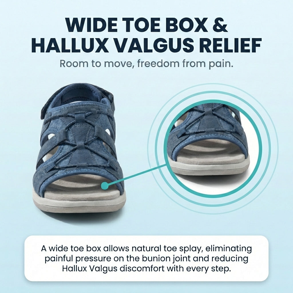 Orthopedic Sport Mesh Sandals - Multi-Strap Adjustable Design for Hallux Valgus