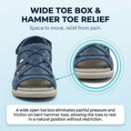 Orthopedic Sport Mesh Sandals - Multi-Strap Adjustable Design for Hammer Toe