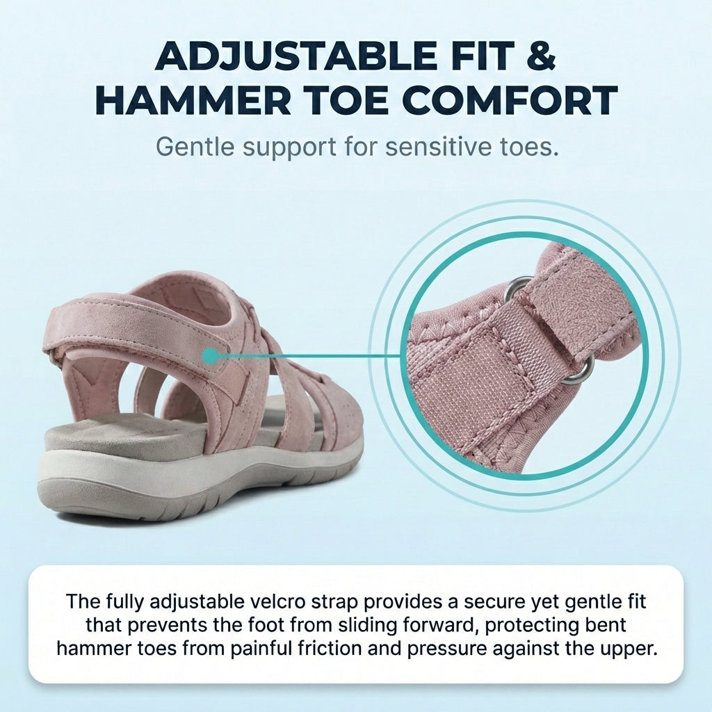 Orthopedic Sport Mesh Sandals - Multi-Strap Adjustable Design for Hammer Toe